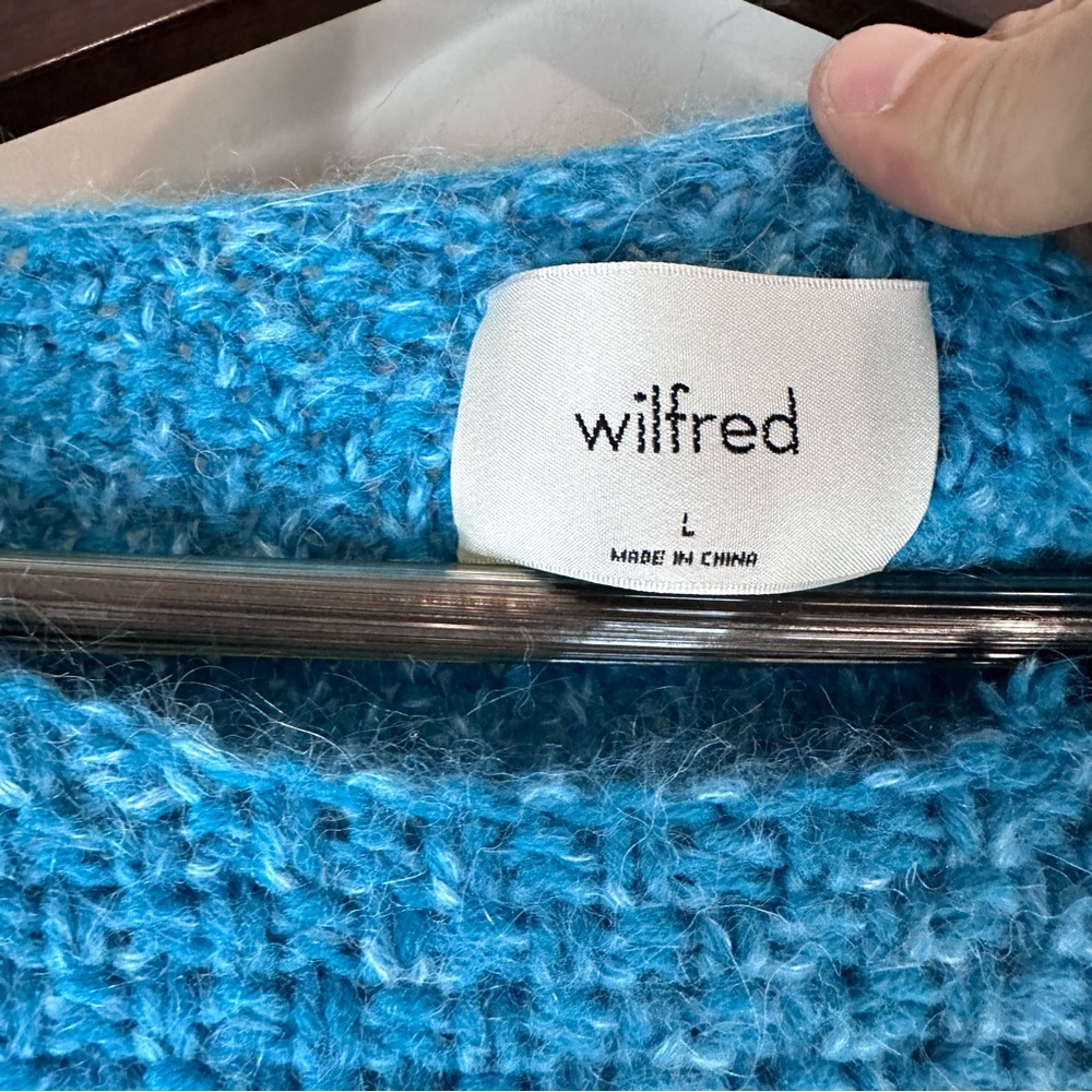 WILFRED ANTHROPOLOGIE Women’s Size L Sweater Wool Mohair Alpaca Blend Soft - Picture 9 of 16